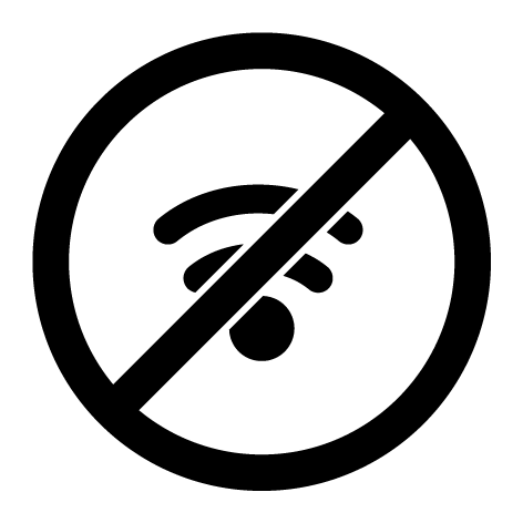 Sticker wifi interdit
